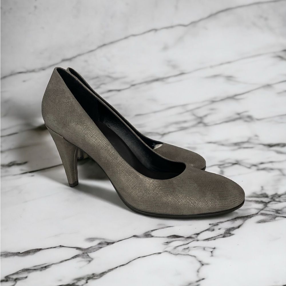ECCO SHAPE 75 SLEEK‎ GRAY PUMPS, 10-10.5